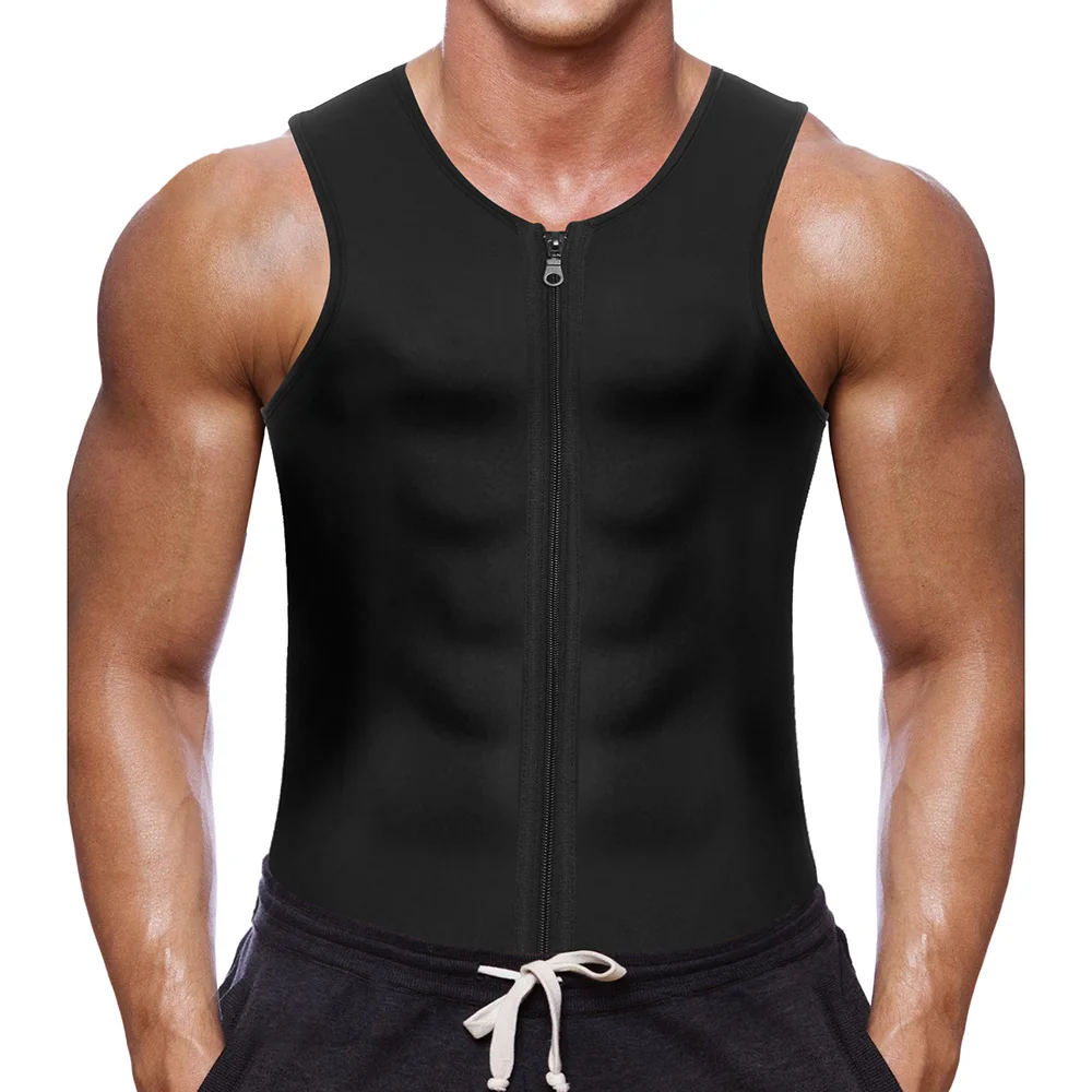 Sauna Mens Tank Top 5 Times Sweat Sauna Vest Slimming Body Shaper Hot Neoprene Sauna Suits For Men