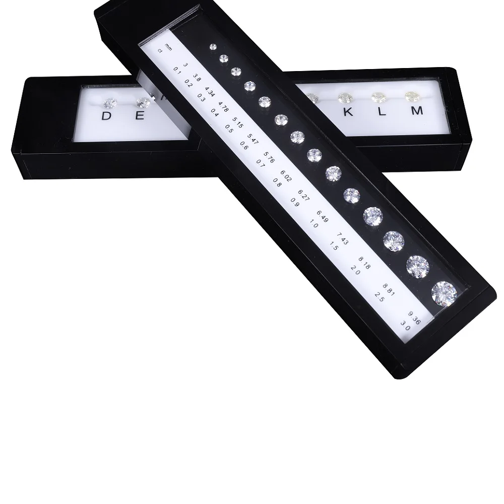 High quality Hand selected VVS Cubic Zircon Diamond Master Stone Diamond Sizes Comparison Set