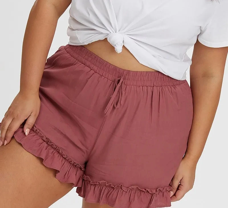 
Latest design casual short in custom size womens cotton drawstring pants women summer casual short 