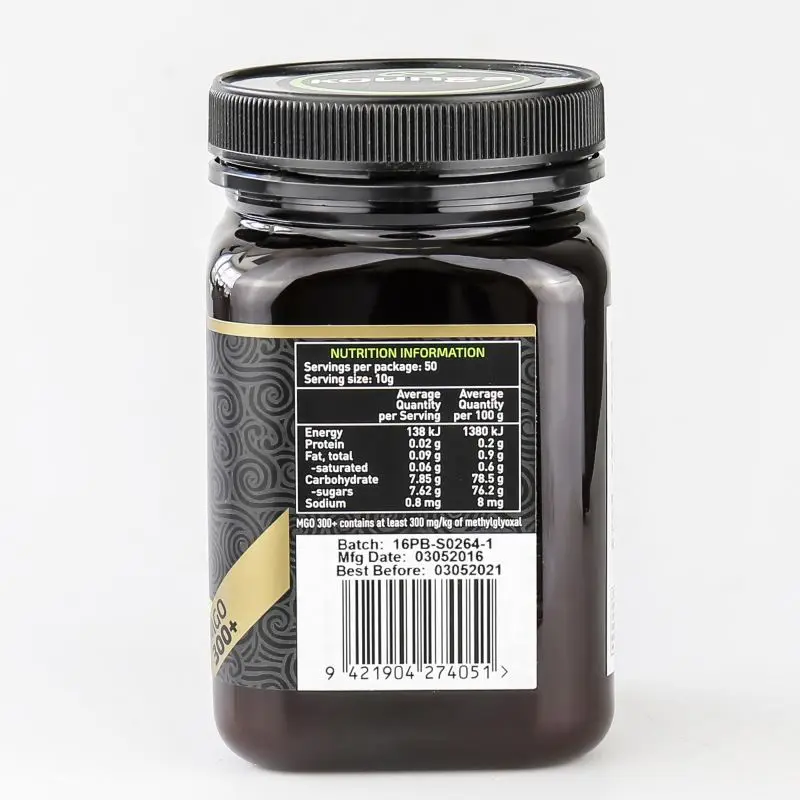 MGO300+/500g New Zealand Manuka 100% Natural Raw Organic Pure Honey