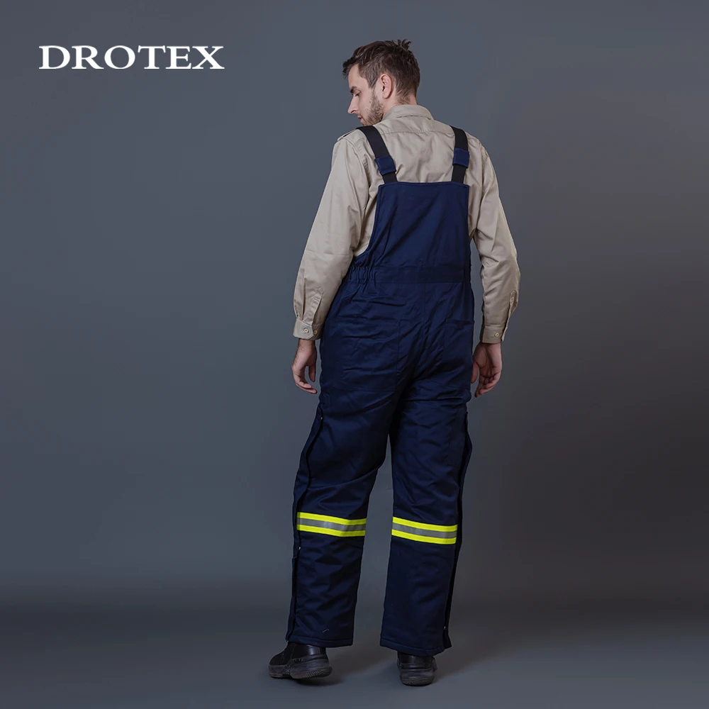 EN ISO11611 Class1Cotton Flame Retardant Europe FR Bib Overalls with Carbon Fibre