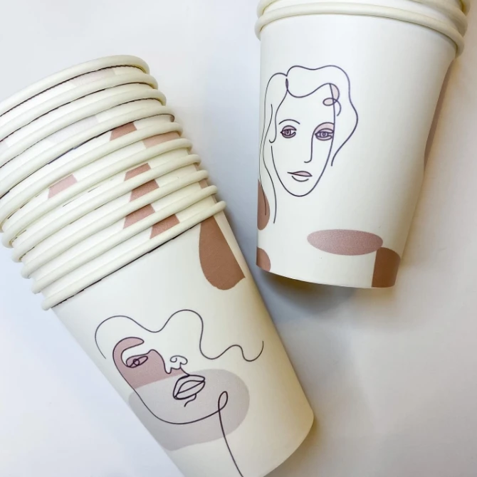 Disposable Paper Cups 8/10/12/16/20 Oz Single double Wall Paper Cup Hot/cold Beverage Cups For Drinking