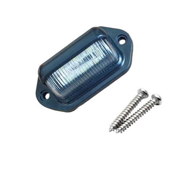 12V 24V 6 LED Licence Number Plate Light For Truck RV Trailer Van Car Boat