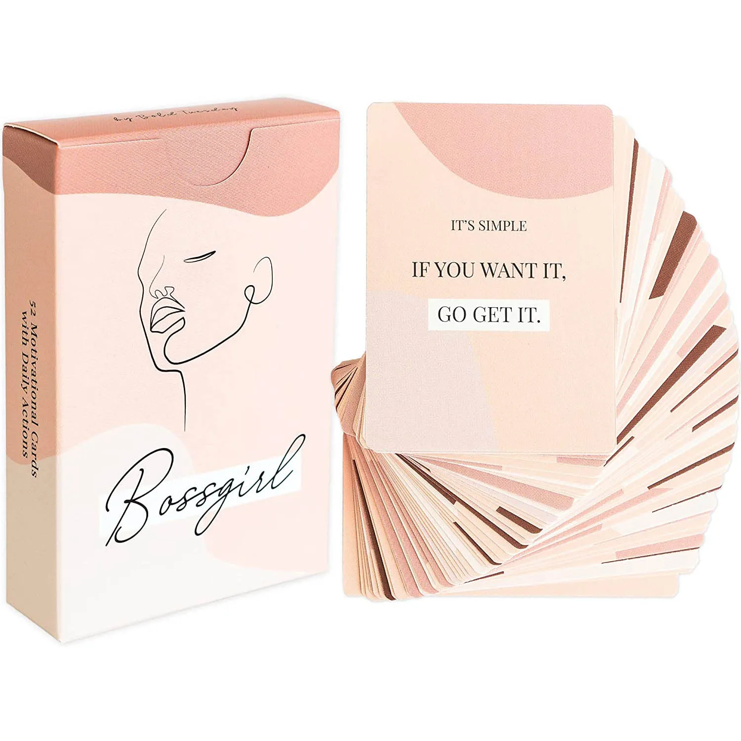 Custom Printing Double Sided 52 Motivational Cards Deck Daily Self Care Affirmation Cards