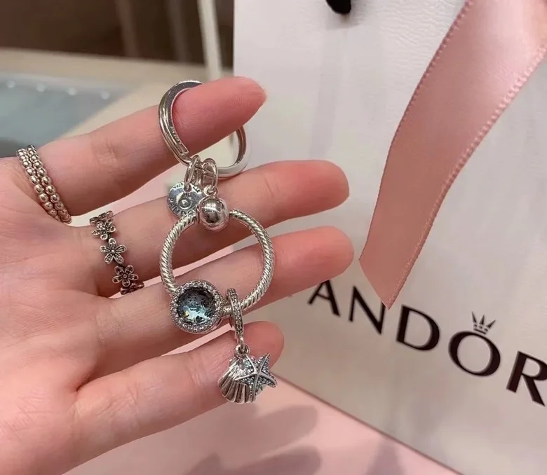 2021 Новый Кулон-клипса с оригинальным логотипом на самом деле 100% Серебро 925 пробы Браслет-Шарм Pandoraer