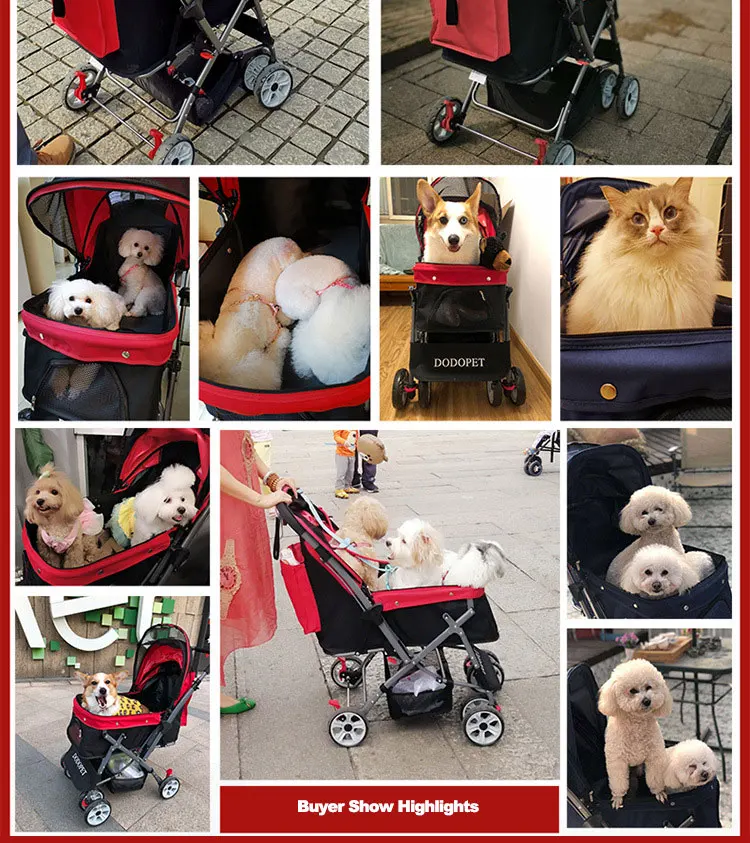 factory wholesale luxury dog stroller for medium and large dogs pet strollers