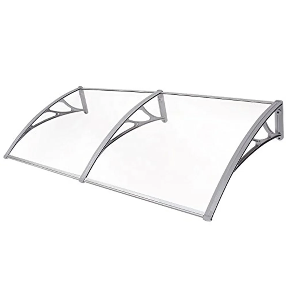 Window front door sun shed rainshed patio aluminum bracket balcony awning cover with polycarbonate sheet