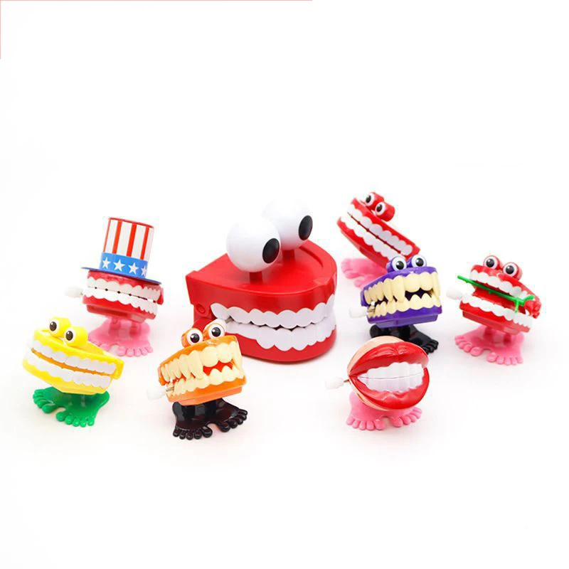 Funny Joke Toys Wind Up Teeth Chomping & Chattering Walking Teeth Toys for Kids Party Halloween