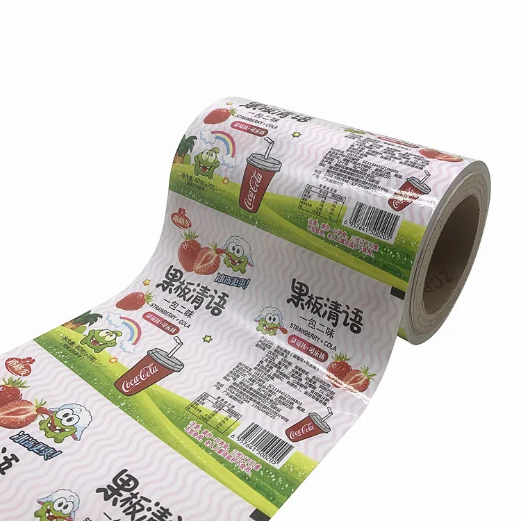 Color printing jelly powder wrapped packaging laminated film food candy sweets sachet packaging film roll
