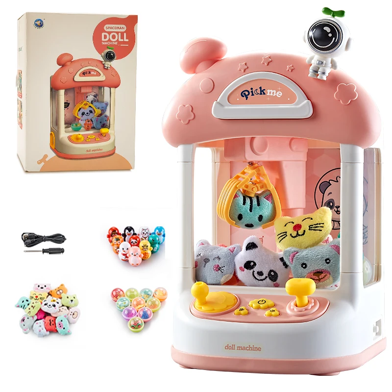 Mini Astronaut Doll Machine Toy for Kids Play Game Claw Catch Toy Machines Dolls Children Interactive Toys Christmas Gifts