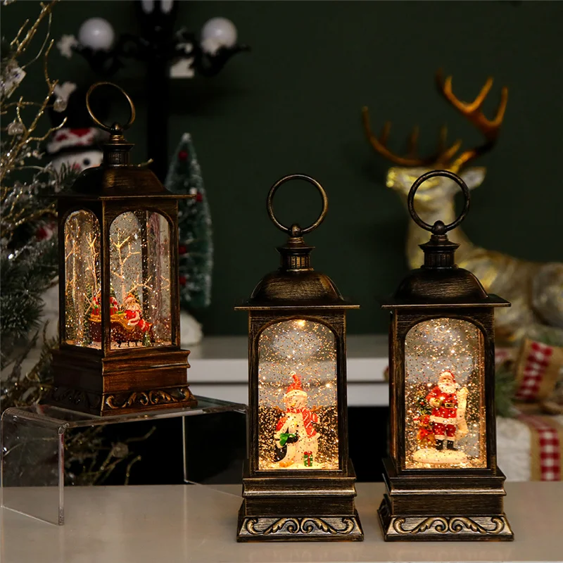 2024 The New Listing Factory Wholesale Christmas Decoration Plastic Snow Globe Water Lantern For Festival Gifts