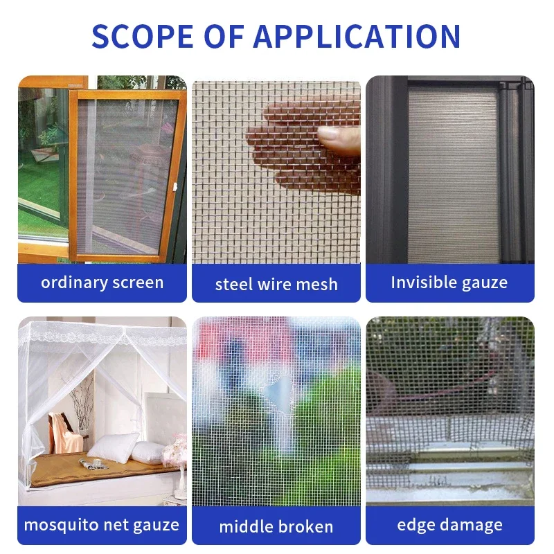 Stock 5PCS Self Adhesive Window Screen Repair Kit Fix Net Screen Repair Stickers Anti Mosquito Screen Patches For Windows Door