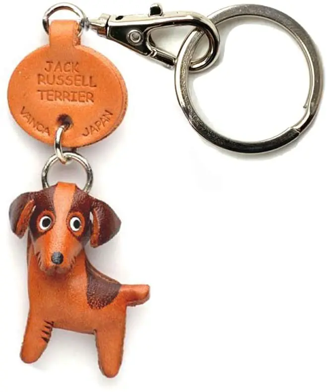 Japan real leather keychain luxury custom animal handmade dog