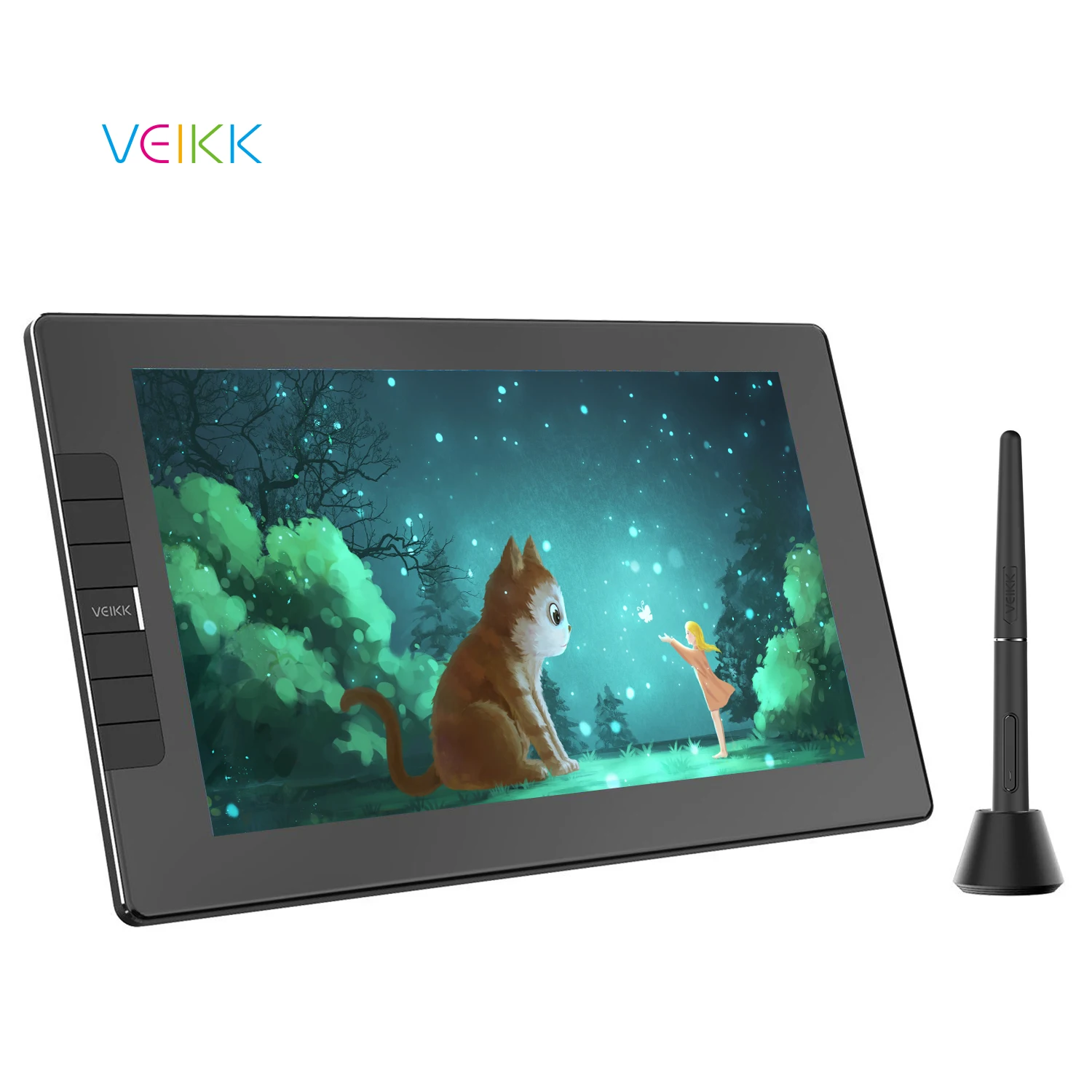 VEIKK VK1200 Drawing Monitor with Battery-free Pen IPS Monitor with 6 Shortcut Keys