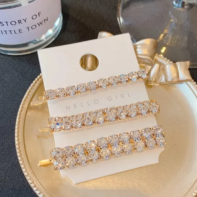 Super Flash Rhinestone Hair Clip Combination High Quality Luxury Diamond Hairpin Women Barrettes