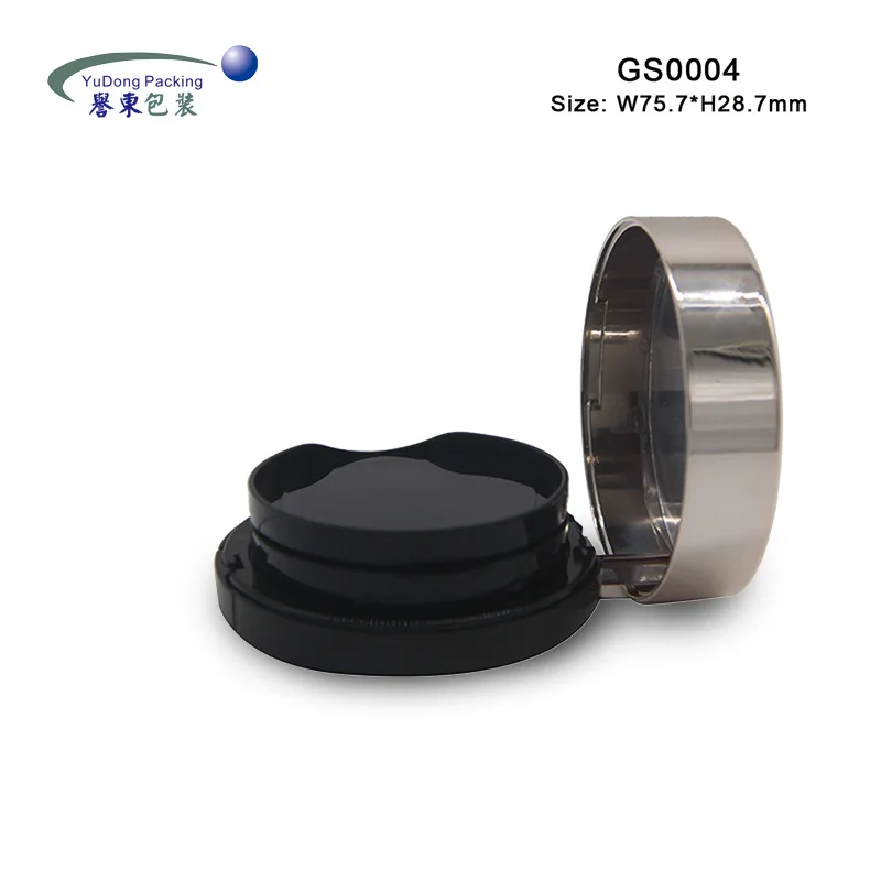 Double layer Air Cushion Case Round Cream Foundation Compact Case with Mirror and Powder Puff Layer Container