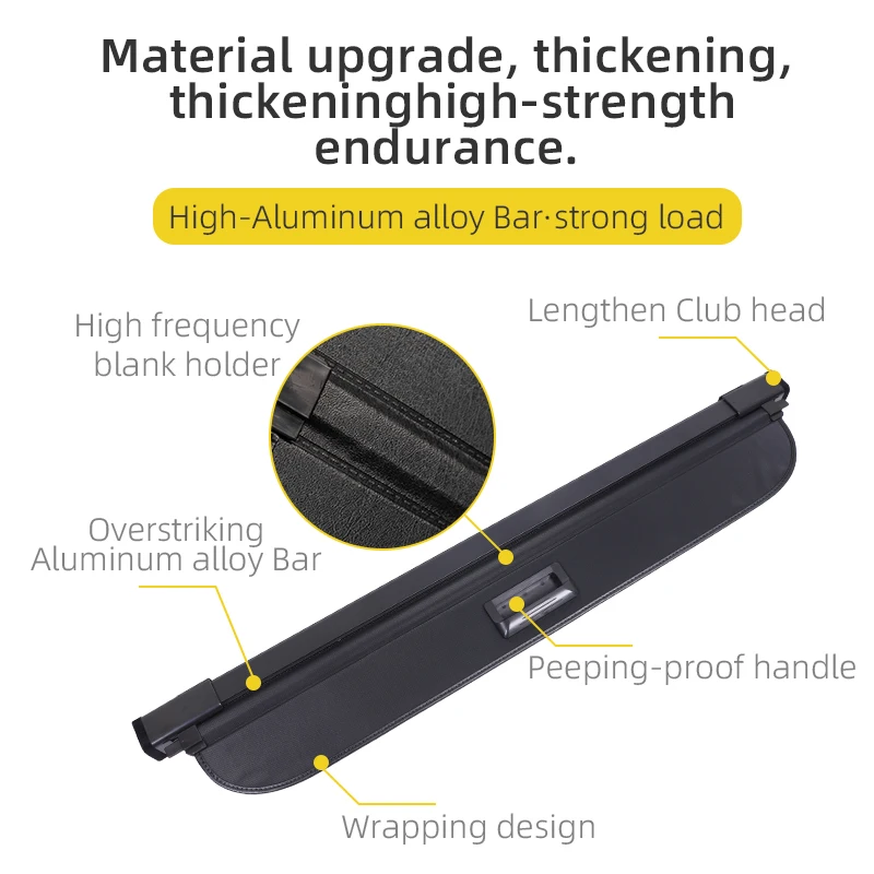 For FAW Haima S5 Car Interior Retractable Trunk Cargo Cover Car Luggage Universal Waterproof Backt Cargo Cover