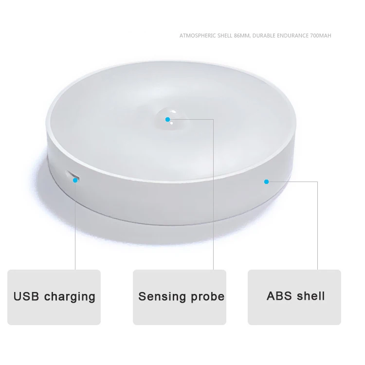 Led Auto Home Closet Lighting Motion Sensor Induction Rechargeable Usb Ambient Magnetic Night Lights For Baby Roons