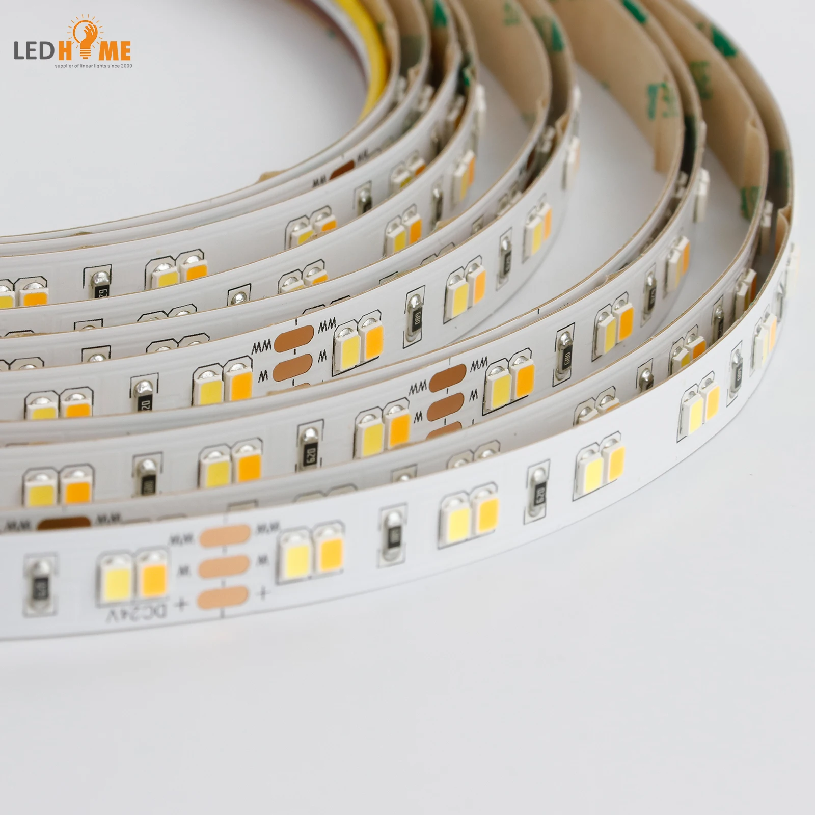 DIM to Warm CCT Led Strip 2835 120 Leds Strip Light from 3000K to 1800K Dimmer Multicolor Led Light Strip Waterproof