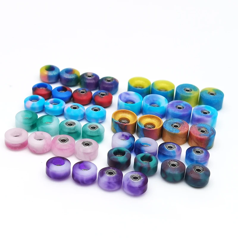 60D Epoxy Resin Urethane Fingerboard Wheels Slim Bowl Shaped 7.6mm/7.8mm/8.8mm Diameter ABEC-9 Stealth Bearings