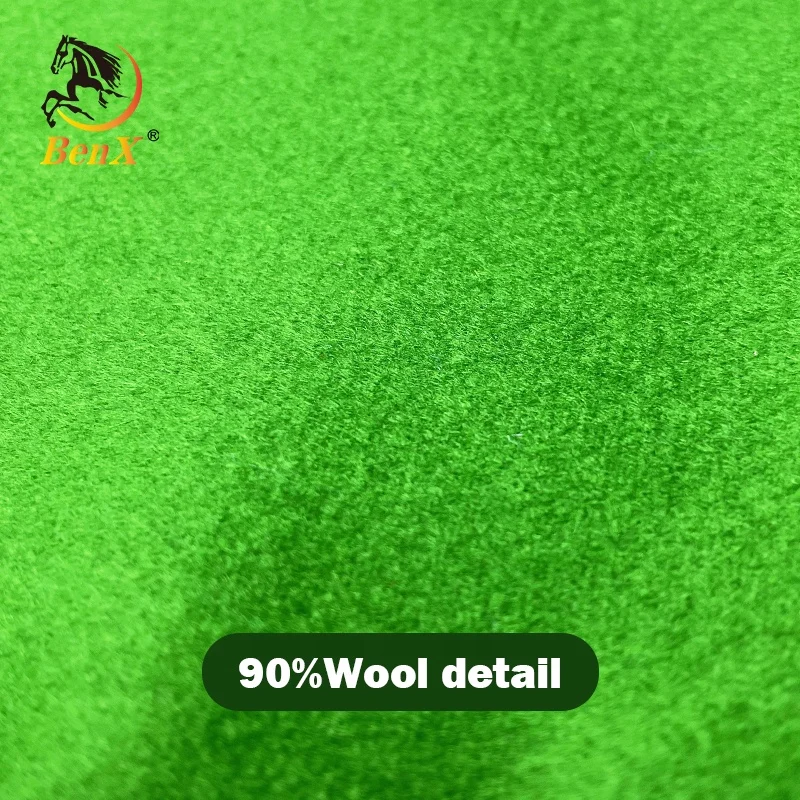BenX PNS Club High End Billiard Table Cloth For 12ft Snooker Table Woolen Cloth Green