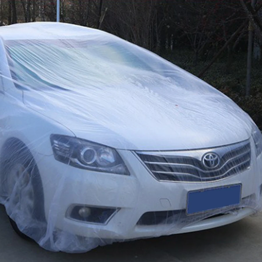 Высококачественная простая в использовании одноразовая прозрачная Пылезащитная Водонепроницаемая полиэтиленовая Защитная крышка для автомобиля SUV