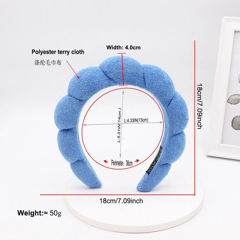 Wholesale Fashion Sponge Twisted Hair Hoop Solid Color Hair Accessories For Women Simple Make up Spa Hair Bands Accessories