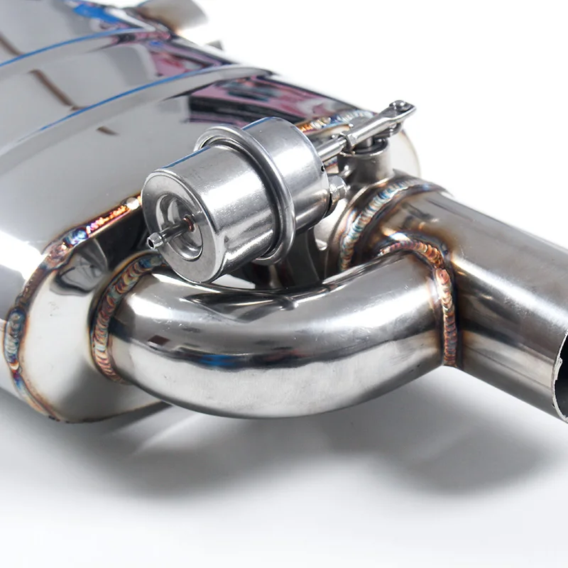 hot sale vacuum pump actuated two valves muffler for car exhaust system modify for racing loud sound