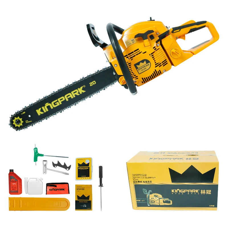 Kingpark New Model Single Cylinder 2-Stroke Wood Saw 58CC Chain Saw 5800 Chainsaw Machine
