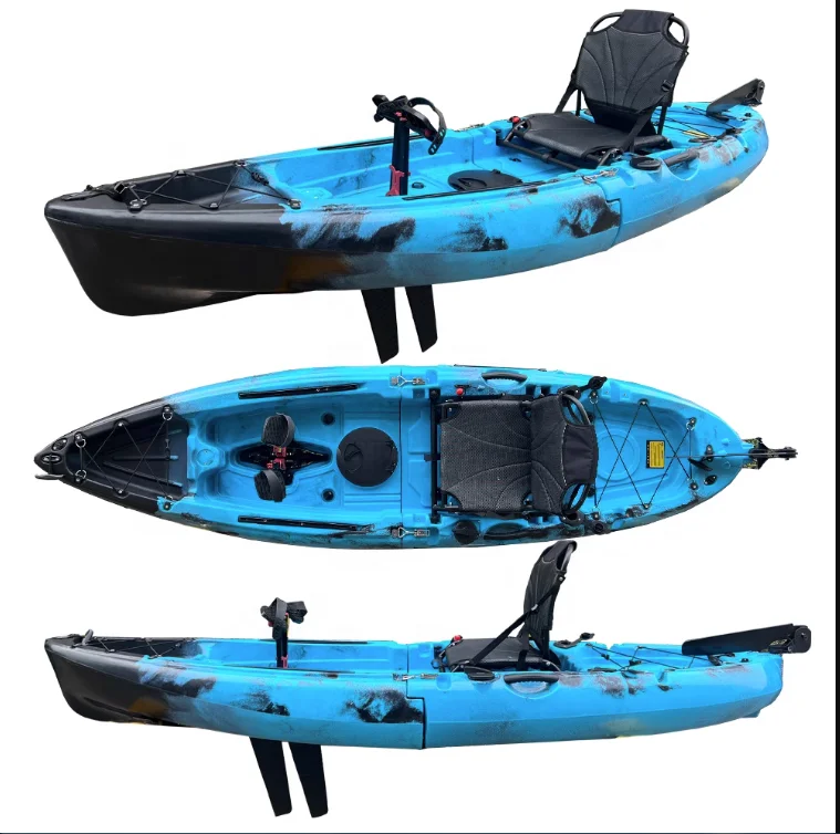 folding kayak light weight no inflatable canoe with pedal drive