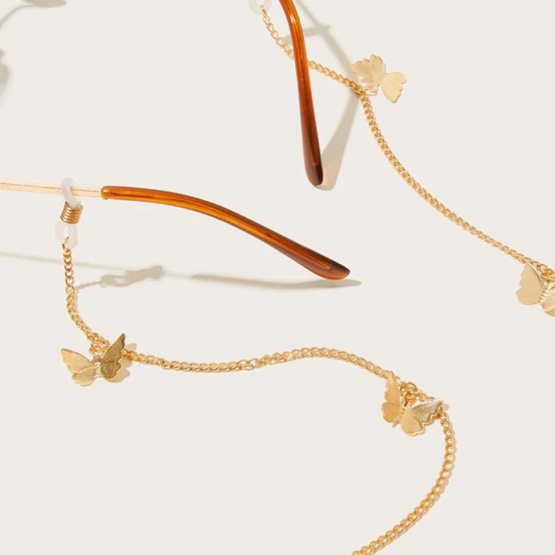  Simple And Versatile Metal Chain Hanging Neck Glasses Women Mens Eyewear Accessories Eyeglass