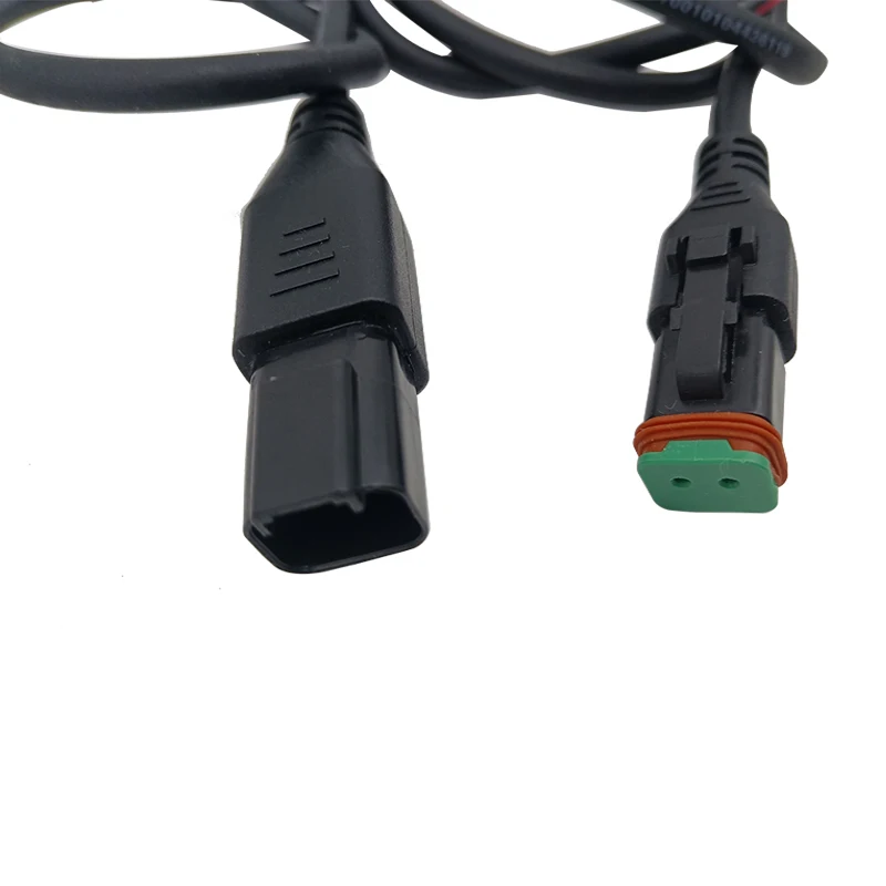 DT04-2P DT06-2S 2 POLE CONNECTOR OVERMOLDING CUSTOMIZE EXTENSION CABLE