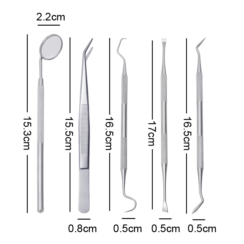 Dental Hygiene Cleaning Kit Dental Tools Tooth Scraper Plaque Tartar Remover Cleaner Dental Pick Scaler Oral Care Tools