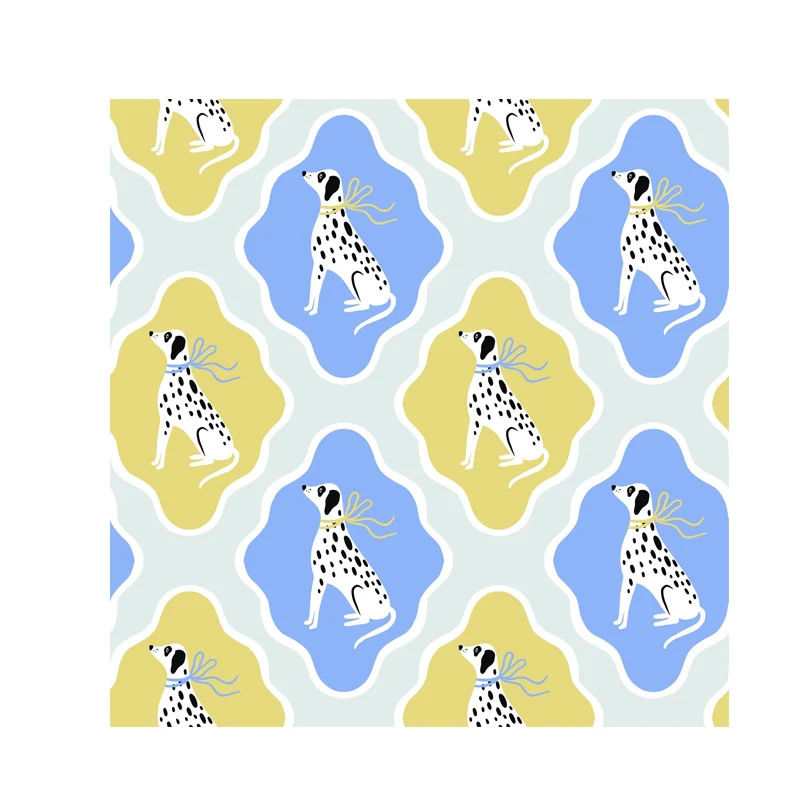 Custom design wall poster cute dog collage animals fashionable CMYK printing free sample high quality paper