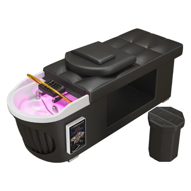 Hair Wash Station Massage Bed With Steam SPA Head Water Therapy Thai Massage Shampoo Bed