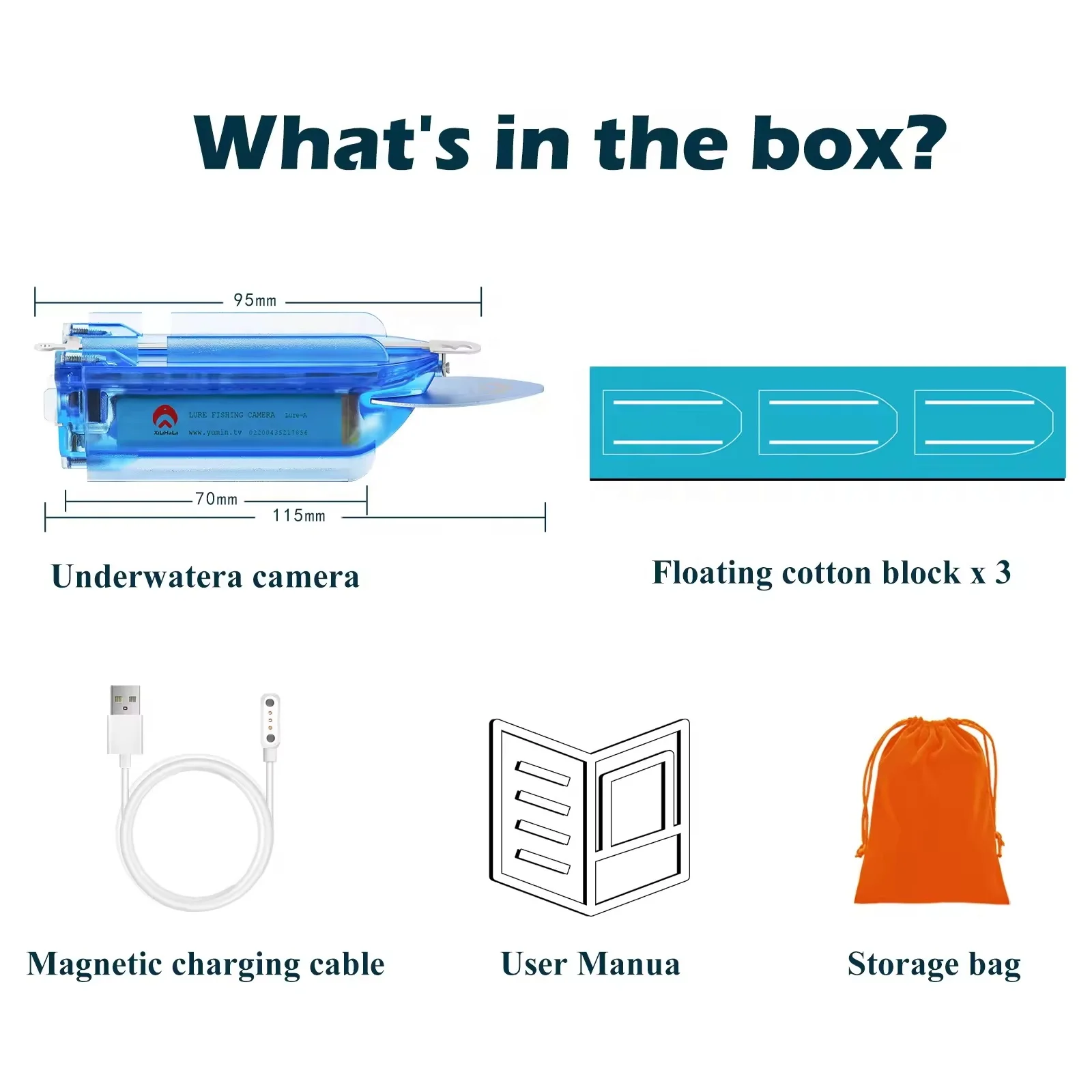 HD road sub fish detector bait connection mobile phone video FHP 1080P Wifi Fish Finder full waterproof visual fishing camera