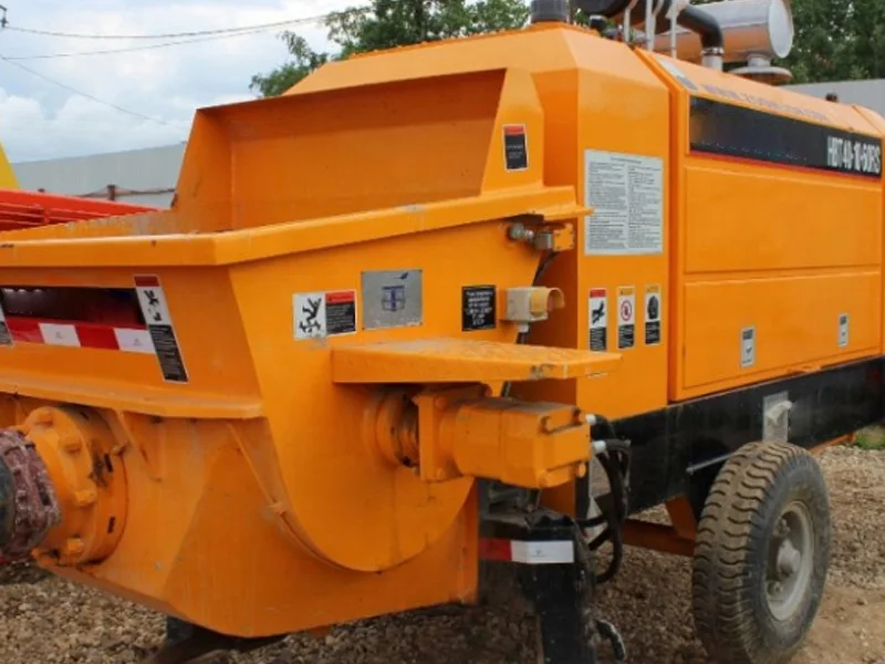 70/45 m3/h output Concrete Trailer Pump  HBT6016C-5S Trailer Diesel Concrete Line Pump