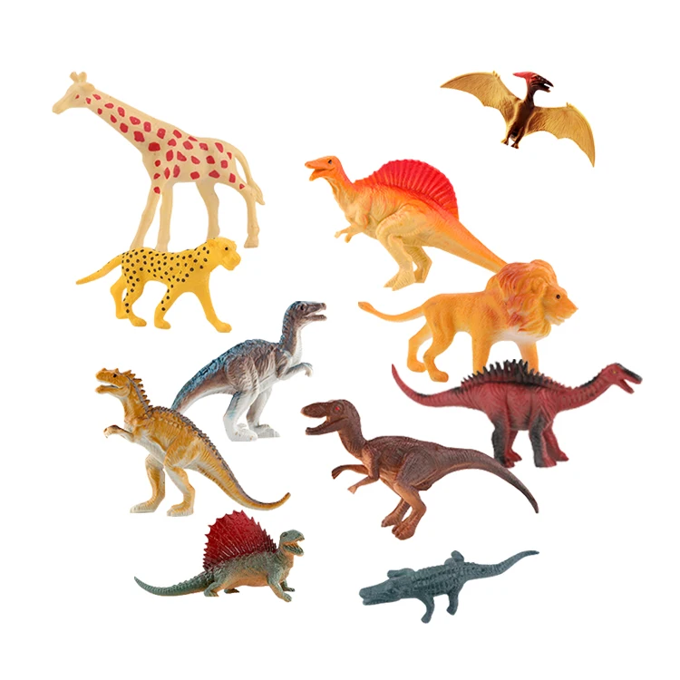 Multi-model animal world plastic toys 5 inch solid animal dinosaur toy simulation jurassic PVC dinosaur doll set