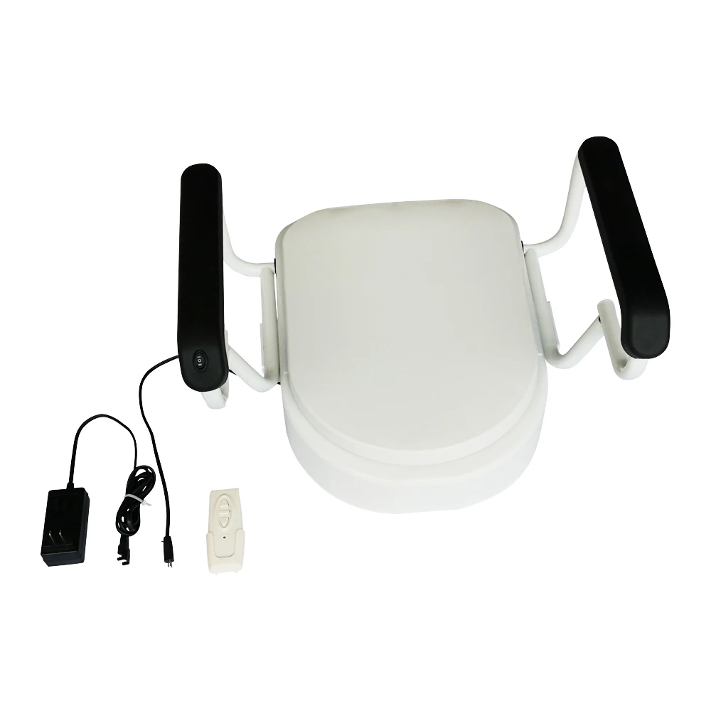 
2020 new design D shape electric freestanding toilet seat handrail helper lift with motor for elderly handicap disabled person 
