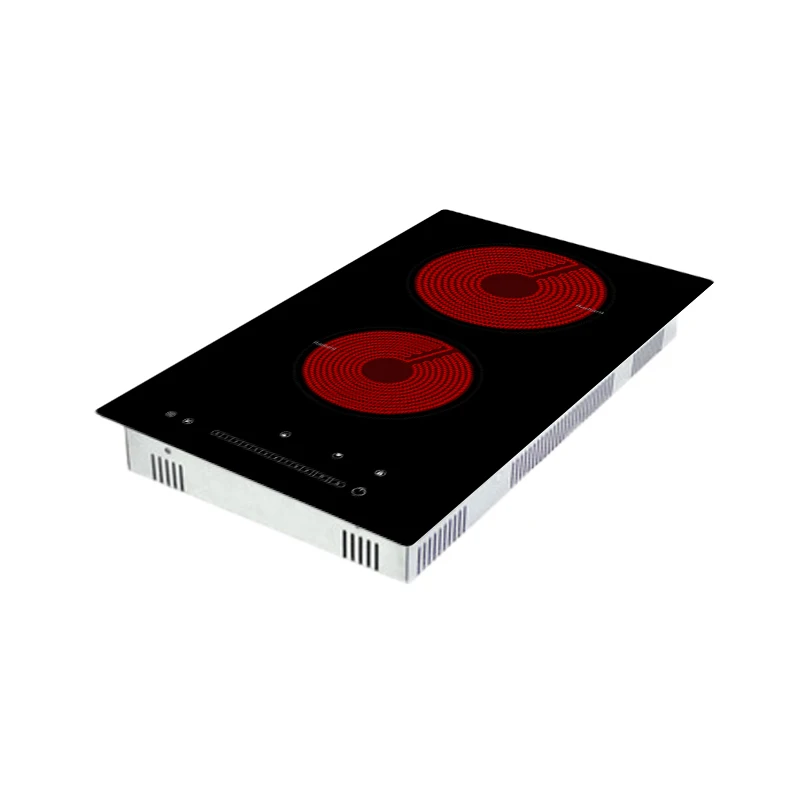 Большой мощный черный детский замок H-one, встроенная двойная горелка, керамическая плита, бытовая кухонная техника для корейской кухни