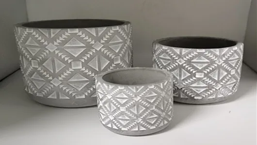 
Medium & Small Assortment Concrete Planter - Indoor and Outdoor Plant Pot - Modern Cement Planter - Geometric Planter Flower Pot 