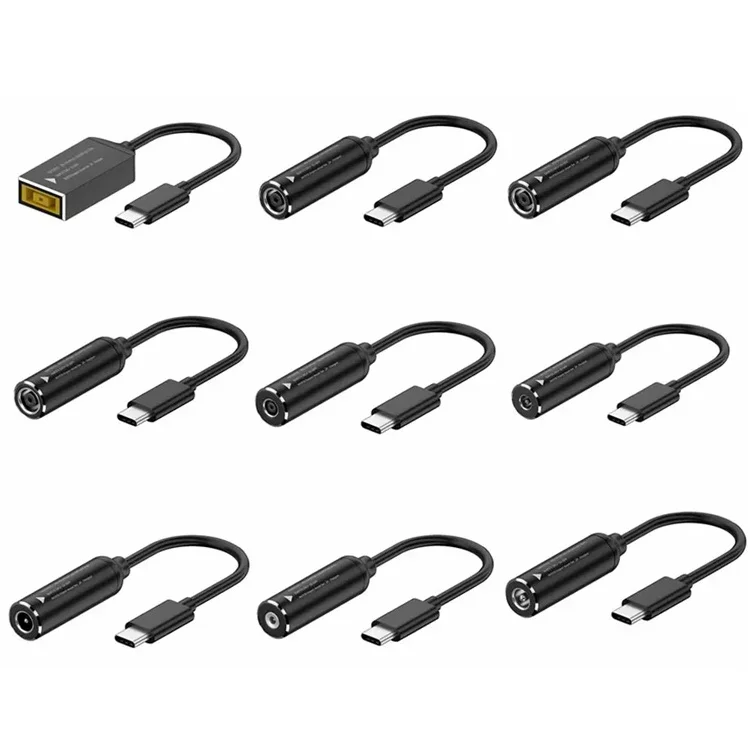 DC to Type C PD 65W Power Adapter Converter 5.5X2.5 7.4X5.0 4.5X3.0mm for Xiaomi/Samsung/Lenovo Laptop Charger USB C Connector