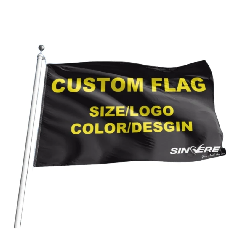 Durable Advertising Promotional Sublimation Custom Flag 3x5 Polyester 3x5ft Custom Flag with logo Custom Print