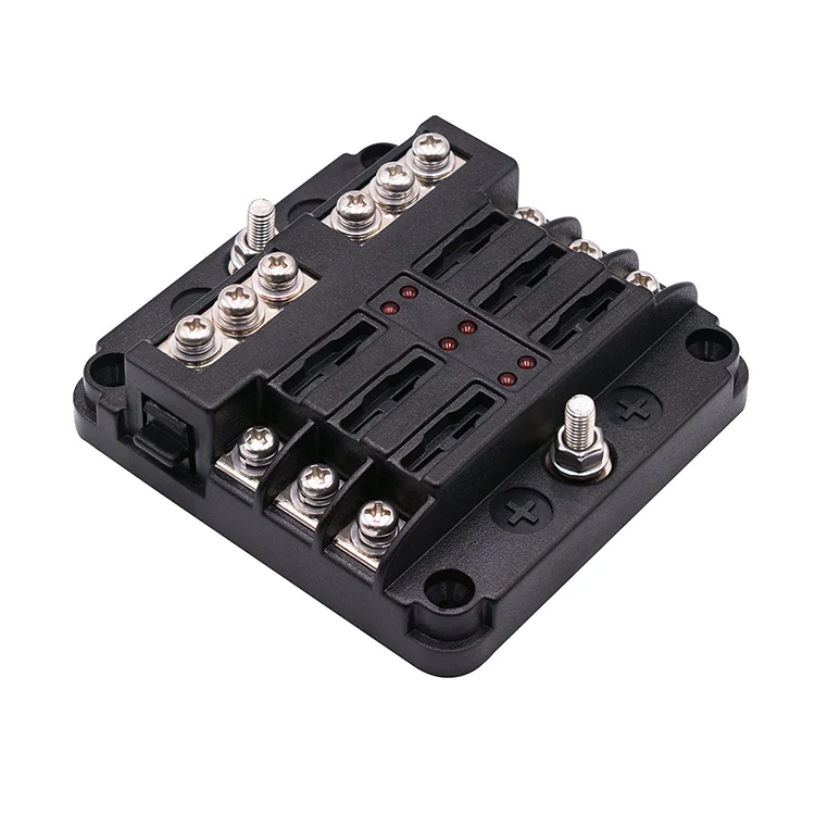 12v Auto Blade Fuse Holder Automotive Fuse Box Connector With Indicator Light