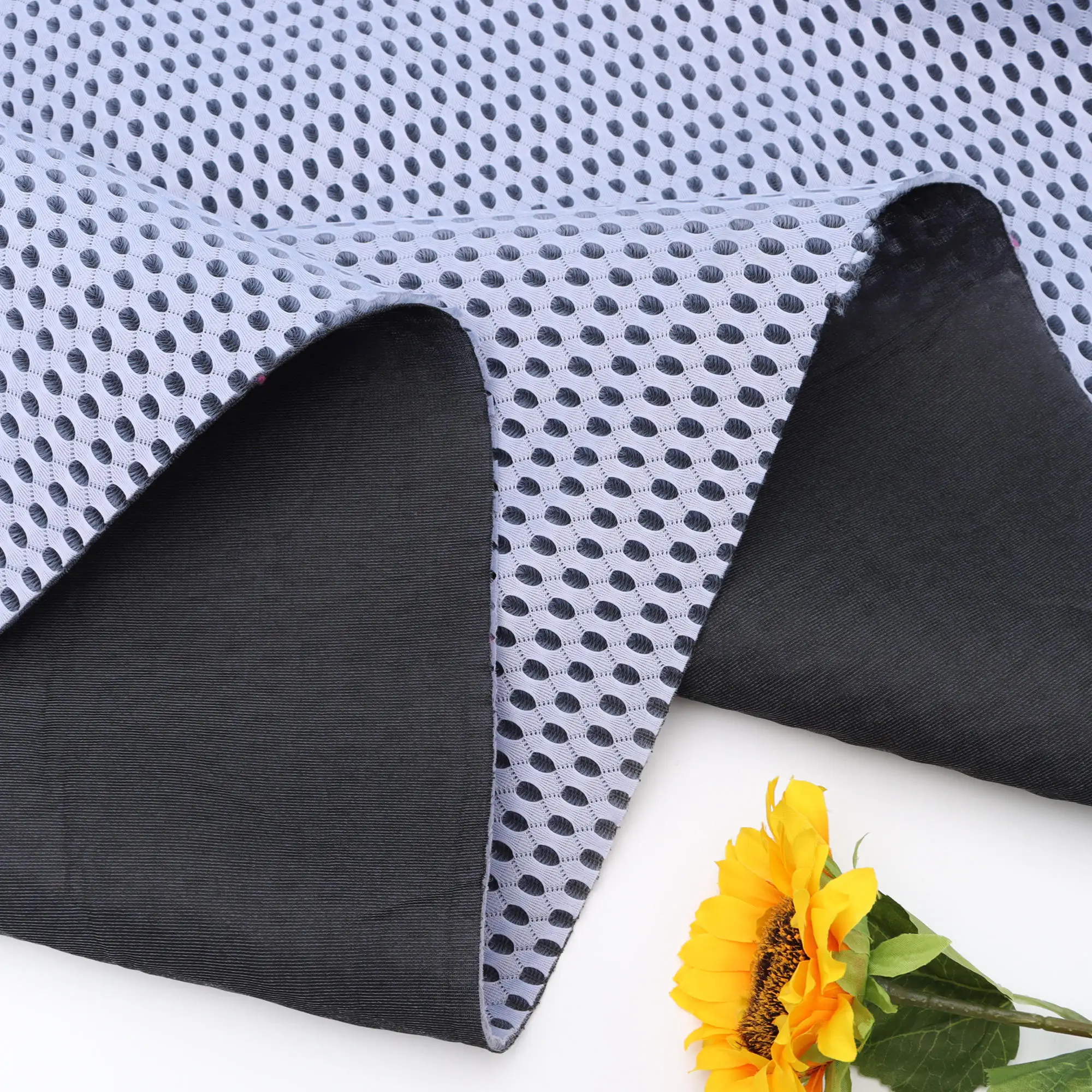 Two-color Polyester 3d Sandwich Mesh Fabric Bedding Home Textile Clothing Sandal Material Mesh Fabric