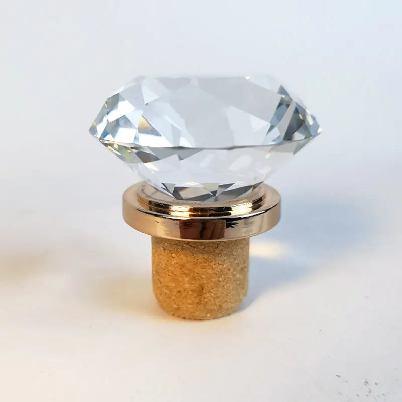 Explosive Models Diamonds shape champagne XO initial wine bottle cork clear wine stopper