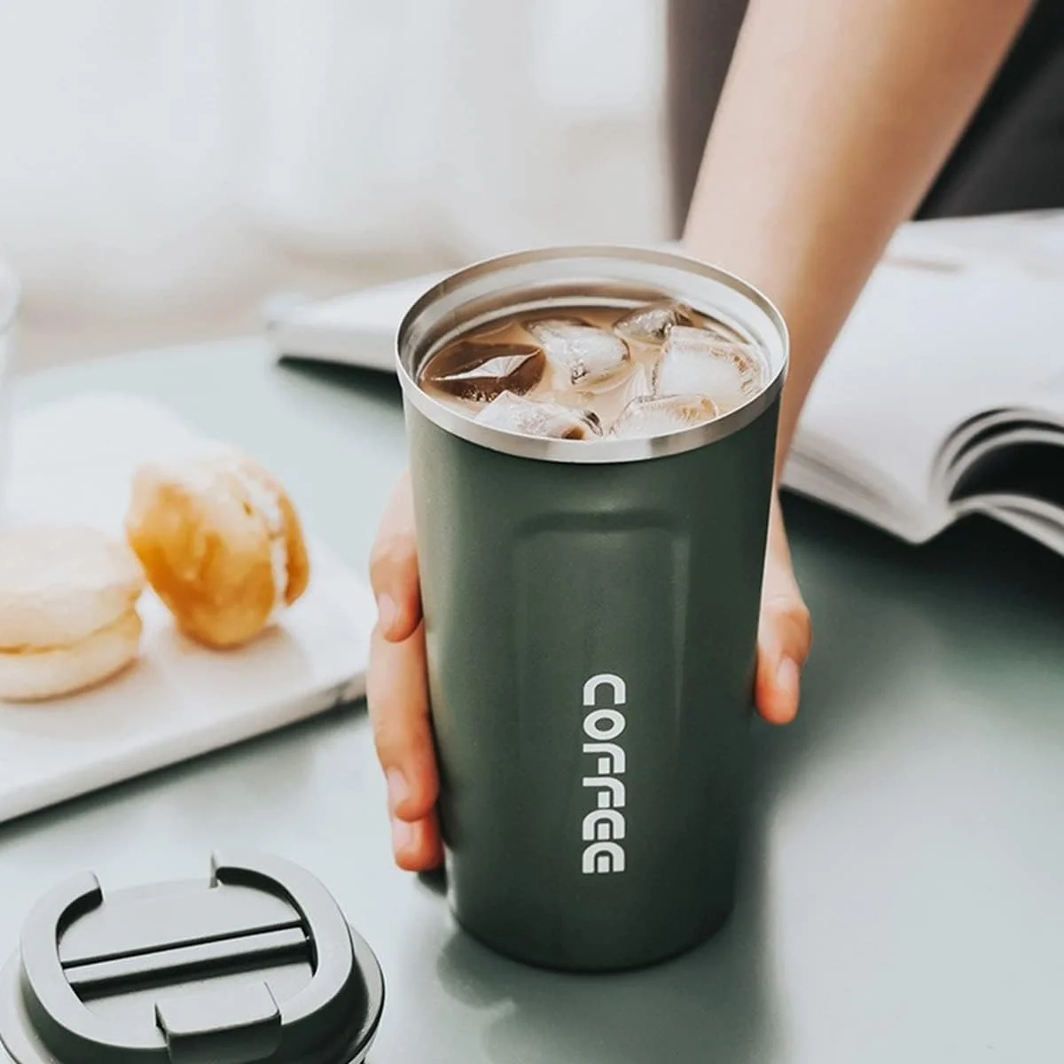 Custom Logo 510ml Tumbler Thermal Vacuum Digital Lid Temperature Coffee Led Smart Flask Water Bottles