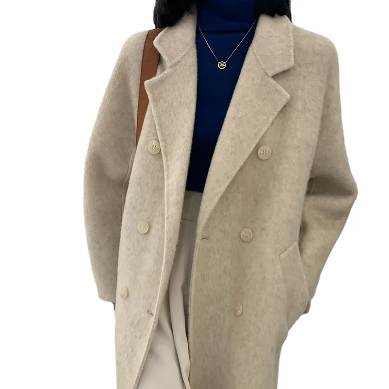 Hotsale popular wool cashmere women coats autumn winter warm long coat Custom oversized wool coats for women