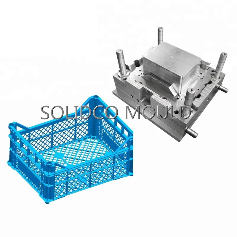 Factory Custom Household Fruits Vegetable Plastic Crate Box Injection Mold,Plastic Crate Mould