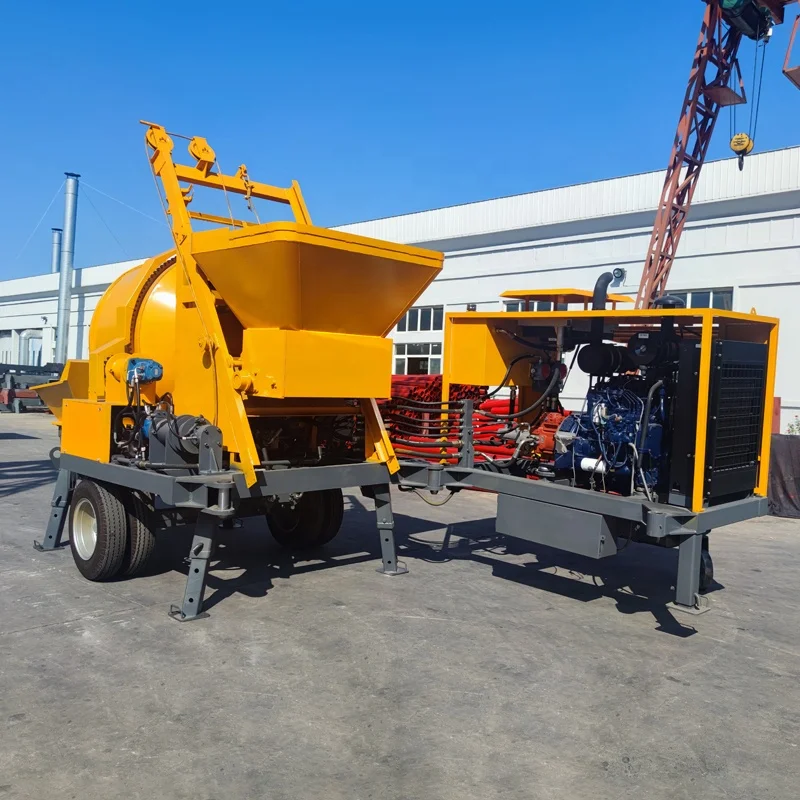 Diesel Concrete Mixer Pump Mixing hydraulic Pumping Machine And Concrete Mixer Cement Mortar Pump Concrete